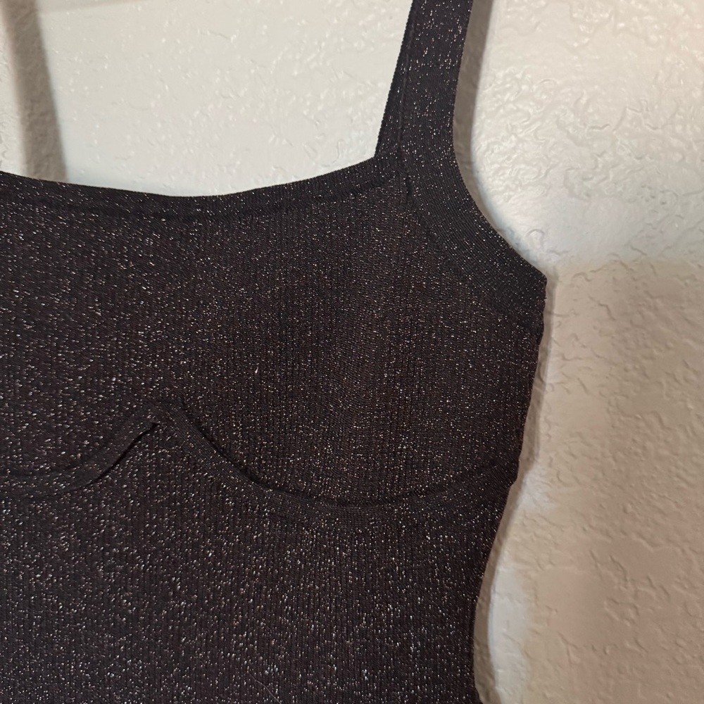 Shimmery Brown Glitter Bodysuit